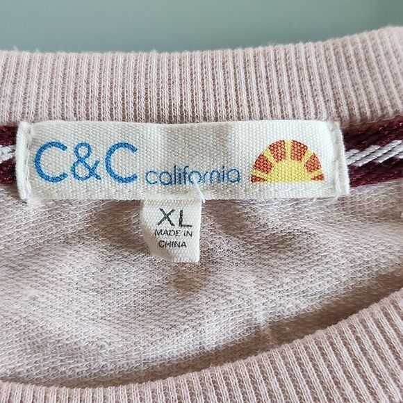 C&C California Lightweight Sweatshirt With Embroidered Football - Picture 5 of 7